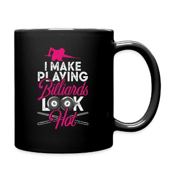 Pocketologist Billard Pool Billard 8 Weiblicher - Tasse einfarbig - Schwarz - Rechts