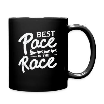 Husky Sledding Best Pace Sled Dog Racing Alaskan - Full Colour Mug - black - Right
