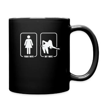Pocketologist Billard Pool Billard 8 Weibliche - Tasse einfarbig - Schwarz - Rechts
