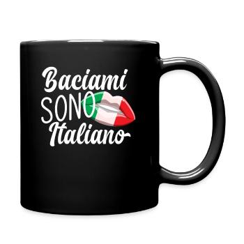 Embrasse-moi je suis italien - Mug uni - noir - Droite