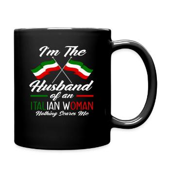 Mari Femme italienne - Mug uni - noir - Droite
