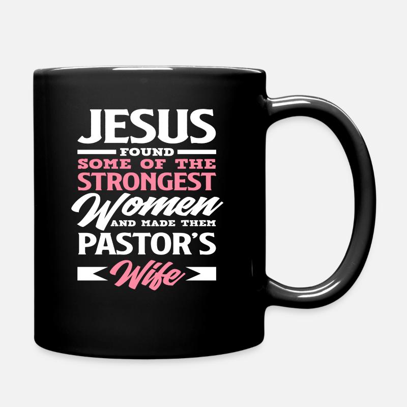 Jesus Frauen Pfarrer Ehefrau Mädchen Geschenk - Tasse einfarbig - Schwarz