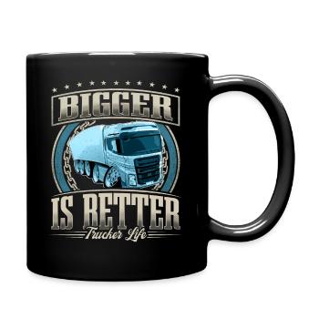 LKW Fahrer - Tasse einfarbig - Schwarz - Rechts