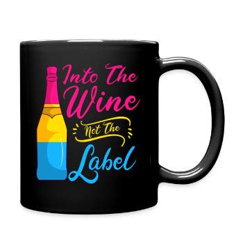 Dans le vin pas l’étiquette Lgbt Pansexual Pride - Mug uni - noir - Droite