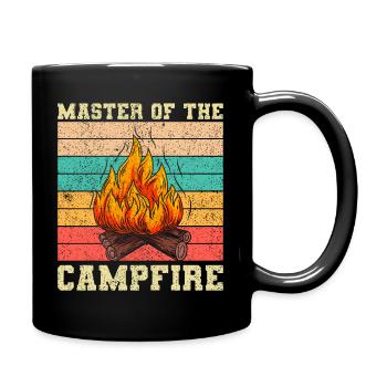 Master of Campfire Camping Camp Camping - Full Colour Mug - black - Right