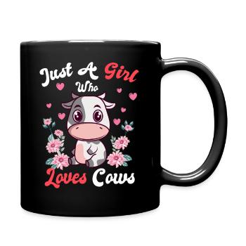 Fille La vache aime Sweet Cow Farmer Farm Farmer - Mug uni - noir - Droite