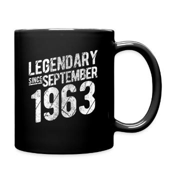 60th Birthday Gift Legendary Since September 1963 - Tasse einfarbig - Schwarz - Rechts