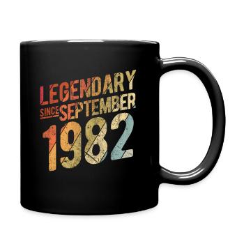 40th Birthday Gift Legendary Since September 1982 - Tasse einfarbig - Schwarz - Rechts