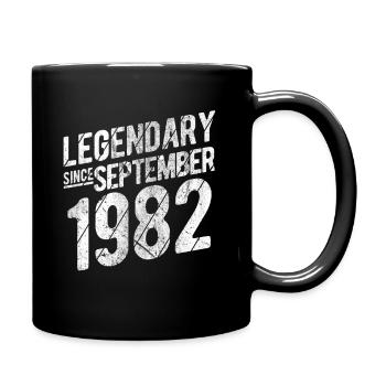 40th Birthday Gift Legendary Since September 1982 - Tasse einfarbig - Schwarz - Rechts