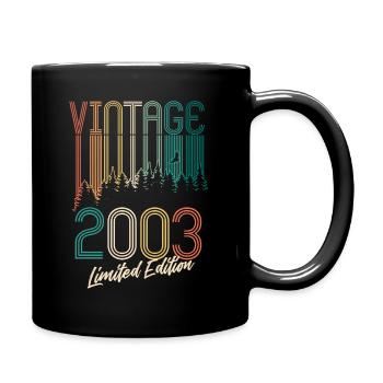 Vintage 2003 20 Years Women Men 20th Birthday - Full Colour Mug - black - Right