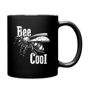 Bee Cool Bienen Imker Nachhaltigkeit Klimaschutz U - Tasse einfarbig - Schwarz - Rechts