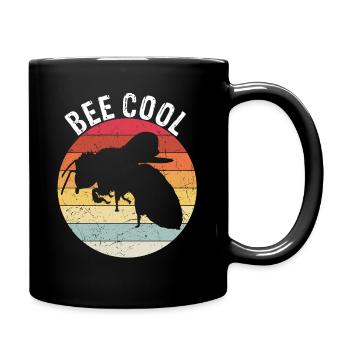 Bee Cool Bienen Imker Nachhaltigkeit Klimaschutz G - Tasse einfarbig - Schwarz - Rechts