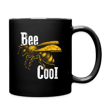 Bee Cool Bienen Imker Nachhaltigkeit Klimaschutz G - Tasse einfarbig - Schwarz - Rechts