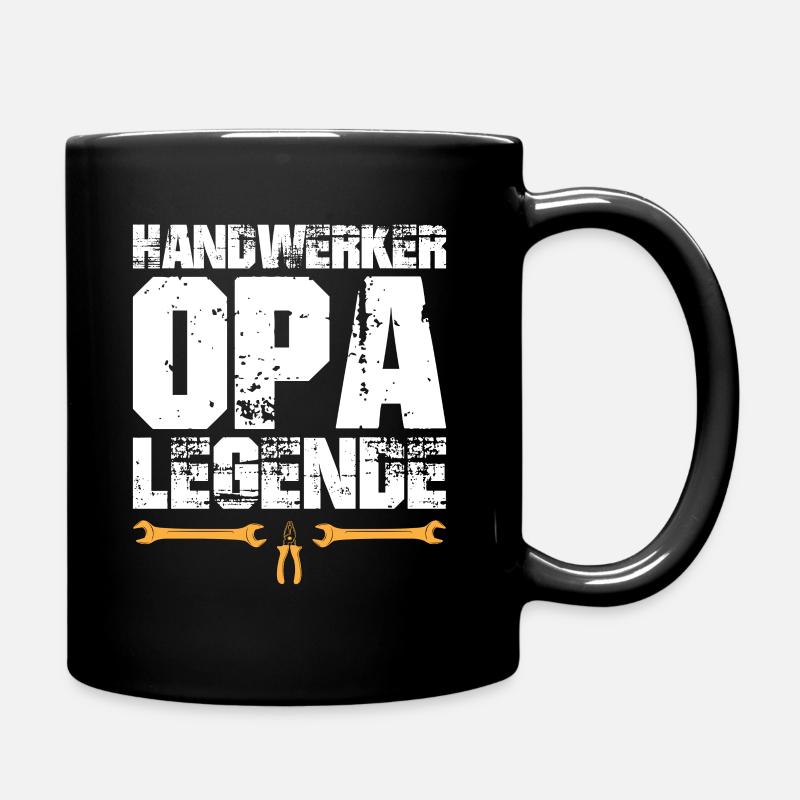 Handwerker Opa Legende - Tasse einfarbig - Schwarz