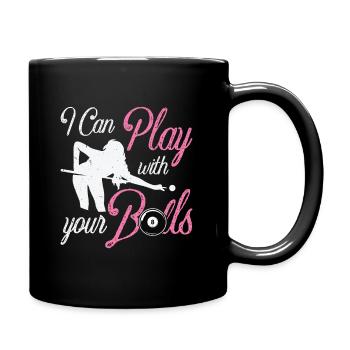 Pocketologist Billard Pool Billard 8 Weiblicher - Tasse einfarbig - Schwarz - Rechts