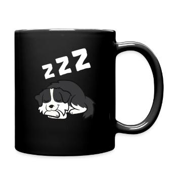 Border Collie Border Collie Chien Dormir - Mug uni - noir - Droite