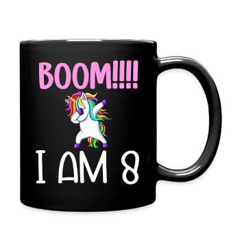 Dabbing birthday unicorn for kid 8 years old girl - Mug uni - noir - Droite