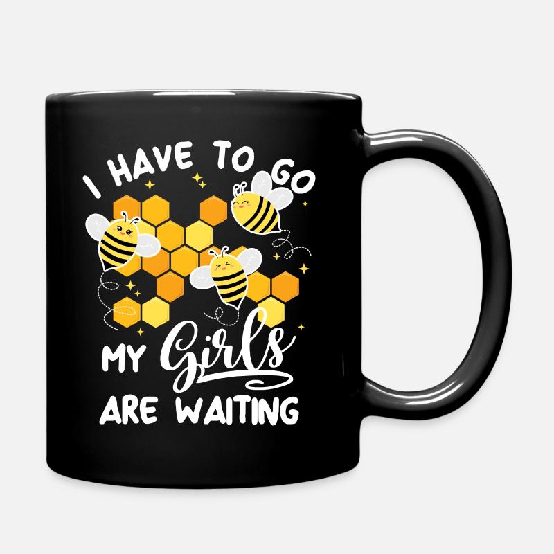 Honey Saying Mes filles attendent - Bee beekeepers - Mug uni - noir
