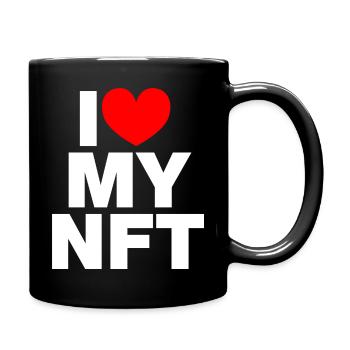 I love myNFT - Tasse einfarbig - Schwarz - Rechts