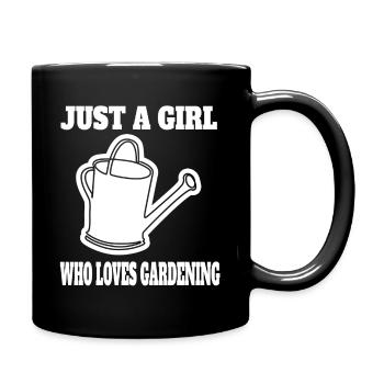 Gardener Girl Garden Orchard Hobby Gardener - Full Colour Mug - black - Right