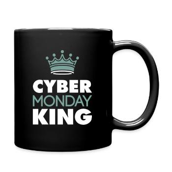 Cyber Monday King Buy Krone Fun Humor Joy - Full Colour Mug - black - Right