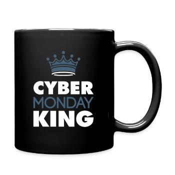 Cyber Monday King Buy Krone Fun Humor Joy - Full Colour Mug - black - Right