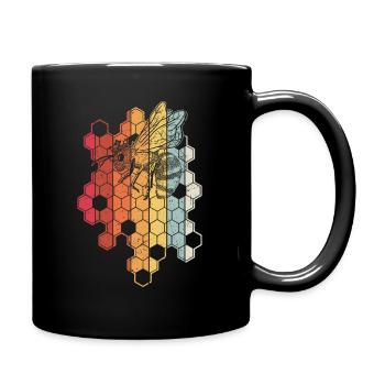 Bienenkönigin Geschenk für Hobby Imker Bienenvolk - Tasse einfarbig - Schwarz - Rechts