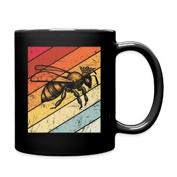 Bienenkönigin Geschenk für Hobby Imker Bienenvolk - Tasse einfarbig - Schwarz - Rechts