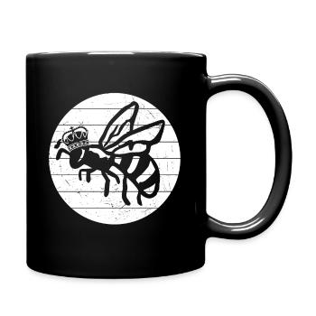 Bienenkönigin Geschenk für Hobby Imker Bienenvolk - Tasse einfarbig - Schwarz - Rechts