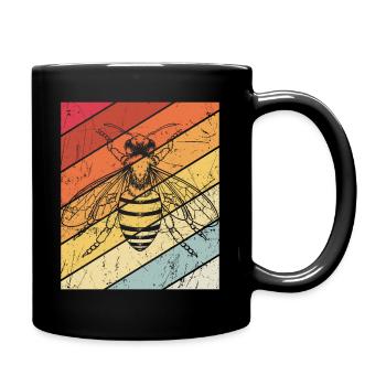 Vintage Imker Retro Imkerei Bienen Bienenzüchter I - Tasse einfarbig - Schwarz - Rechts