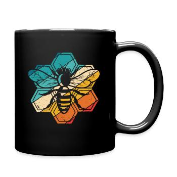 Vintage Imker Retro Imkerei Bienen Bienenzüchter I - Tasse einfarbig - Schwarz - Rechts