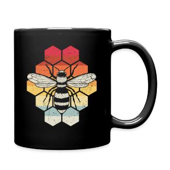 Vintage Bienen Flüsterer Bee Imker Biene Imkerei M - Tasse einfarbig - Schwarz - Rechts