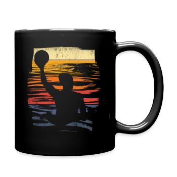 Retro Wasserball Vintage Wassersport - Tasse einfarbig - Schwarz - Rechts