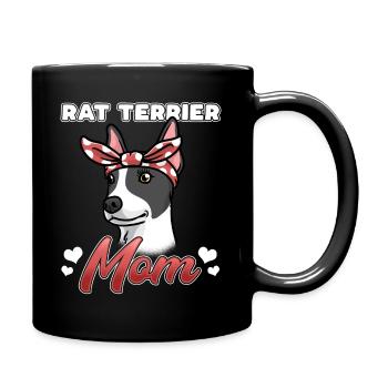 Rat Terrier Dog Girls Women - Full Colour Mug - black - Right