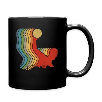 Retro Wasserball Vintage Wassersport - Tasse einfarbig - Schwarz - Rechts