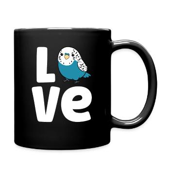 Perruche Oiseau Amour Perruche Mignonne - Mug uni - noir - Droite