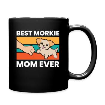 Beste Morkie-Mama aller Zeiten Haustier - Tasse einfarbig - Schwarz - Rechts