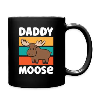 Papa-Elch Passend zum Elch Papa-Elch - Tasse einfarbig - Schwarz - Rechts