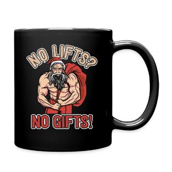 No Lifts No Gifts Christmas Gym Ugly Santa - Tasse einfarbig - Schwarz - Rechts