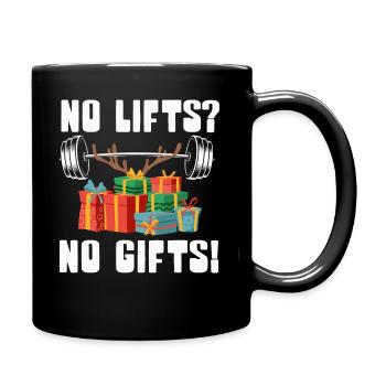 No Lifts No Gifts Christmas Gym Ugly Santa - Tasse einfarbig - Schwarz - Rechts