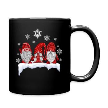 Weihnachten Weihnachtswichtel Wichtel Gnome - Tasse einfarbig - Schwarz - Rechts