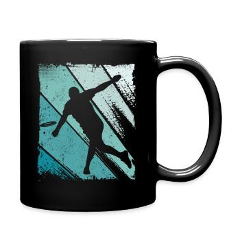 Discgolf Discgolfer Design Sport Disc Golf - Tasse einfarbig - Schwarz - Rechts