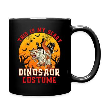 Halloween maman dinosaure qui dit slogan garçon - Mug uni - noir - Droite