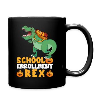 Halloween Dino Dinosaur Inscription Rex - Mug uni - noir - Droite