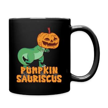 Halloween Dinosaur Pumpkin Lantern - Pumpkin - Full Colour Mug - black - Right