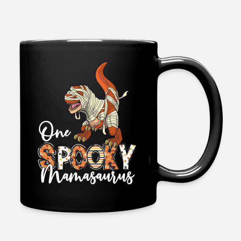 Halloween-mama-mama-dino-dinosaurier - Ein - Tasse einfarbig - Schwarz
