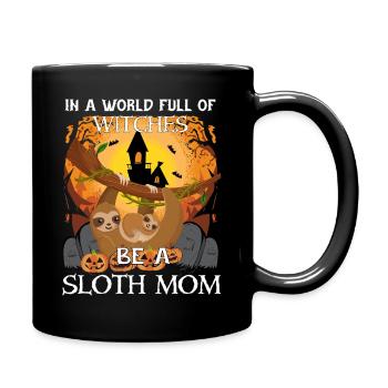 In a world full of witches, a - Full Colour Mug - black - Right