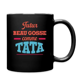 Beau Gosse Comme Tata Cadeau Annonce Grossesse - Mug uni - noir - Droite