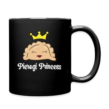 Pierogi Princess Poland Food Cute Pierogi - Full Colour Mug - black - Right