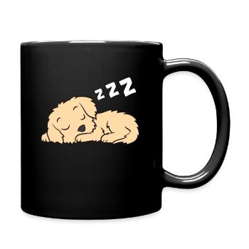 Morkie Sommeil Paresseux Morkie Pyjama Sommeil - Mug uni - noir - Droite